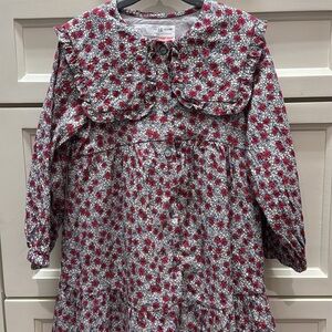 Zara Red and White Floral Dress